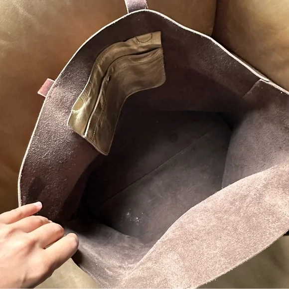 Basil Racuk amazing brown leather tote work bag laptop travel roomy unisex - Picture 14 of 14